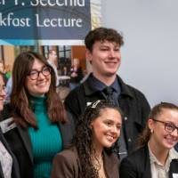 Group of Students who attended the Secchia Breakfast Lecture March 2023